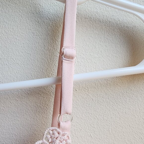 BCX Pale Pink Lace Off The Shoulder Blouse With Straps Size Small - Picture 16 of 16